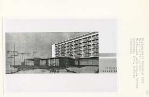 Hotel am Tiergarten, Berlin-Tiergarten (Diplomarbeit bei Kurt Dübbers): Perspektivische Ansicht