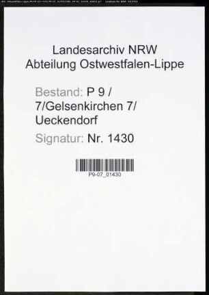 Heiratsregister Standesamt Gelsenkirchen 7 Ueckendorf