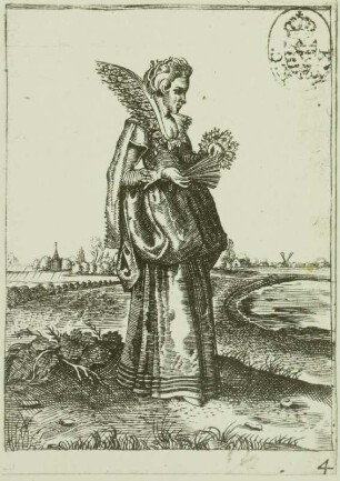 Bürgerfrau vor Landschaft IV