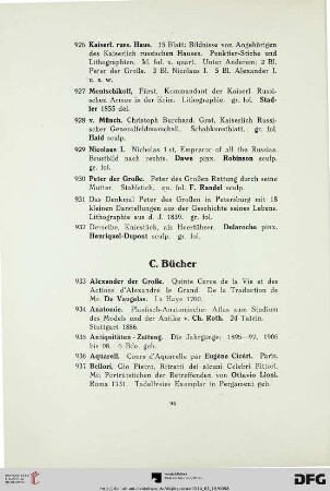 C. Bücher (Nr. 933-996)