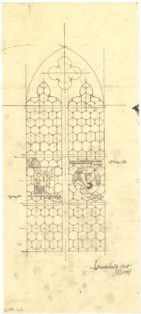 Döllgast, Hans; Marktbreit; Kirche mit Aussegnungshalle - Fenster (Ansicht)