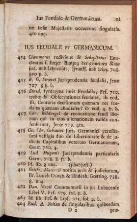 Ius Feudale et Germanicum.