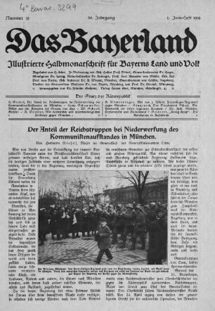 Das Ende der Räterepublik in Bayern : [Umschlagt.]