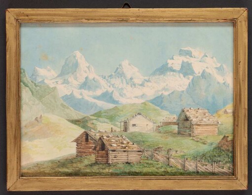 [Blick auf die Berge Eiger, Mönch und Jungfrau von der Mürralm aus, 2. Fassung]