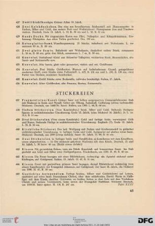Stickereien (Nr. 437-476)