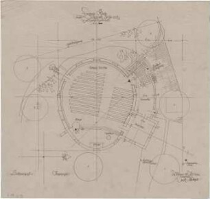 Gsaenger, Gustav; Dachau bei München (Bayern); Ev. Friedens Kirche, Gemeindehaus und Pfarrhaus - Grundriss EG