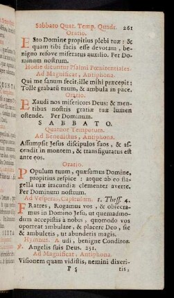 261-274, Sabbato Quatuor Temporum