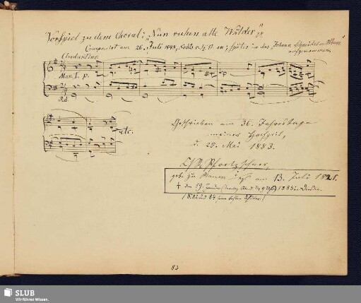 Pfretzschner, Christian Robert; 1883 [Noten- und Texteintrag]