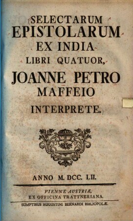 Selectarum epistolarum ex India libri quatuor