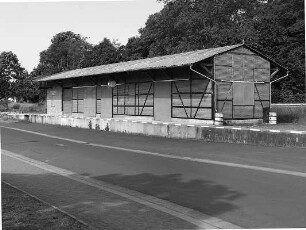 Güterhalle des ehem. Schottener Bahnhofs (Bahnstation); Schotten, Seestraße 1