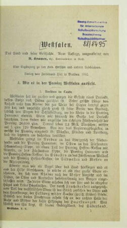 A. Wie es in der Provinz Westfalen aussieht