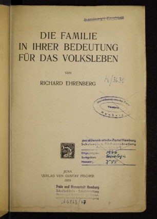 Die Familie in ihrer Bedeutung für das Volksleben