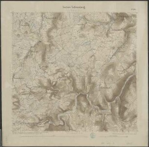 Section Schneeberg aus: Topographische Karte (Äquidistantenkarte) Sachsen