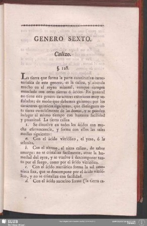 [Clase I. Genero Sexto - Genero IX]