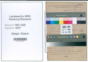 Entnazifizierung Roland Steiger , geb. 23.12.1907 ()