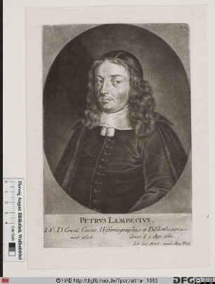 Bildnis Peter Lambeck (lat. Lambecius)