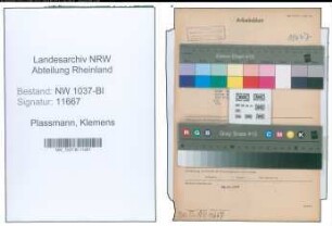 Entnazifizierung Klemens Plassmann , geb. 06.04.1891 (Schulrektor)