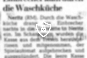 Einbrecher kam durch die Waschküche