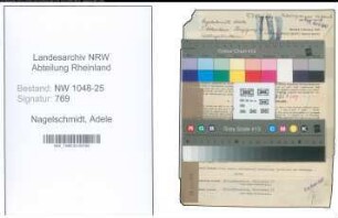 Entnazifizierung Adele Nagelschmidt , geb. 22.08.1882 (Haendlerin)