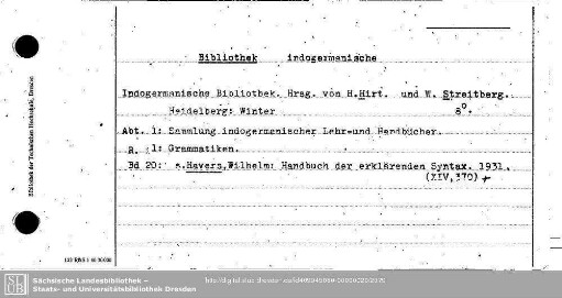 Bibliothek indogermanische