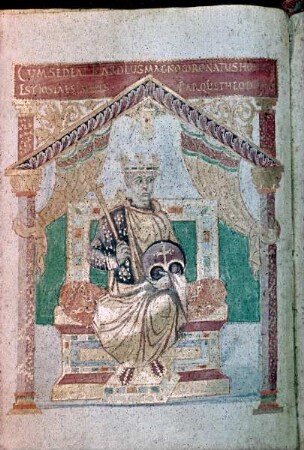 Psalter Karls des Kahlen — Portrait Karls des Kahlen, Folio 3verso