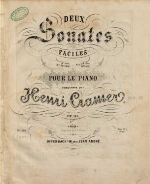 Deux sonates faciles pour le piano : op. 111, 2. D-Dur