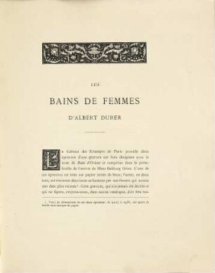 Les bains de femmes d'Albert Durer