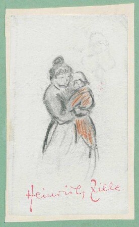 Mutter mit Kind auf dem Arm