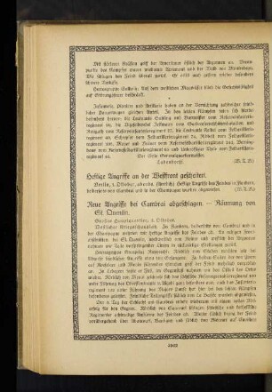 Heftige Angriffe an der Westfront gescheitert.
