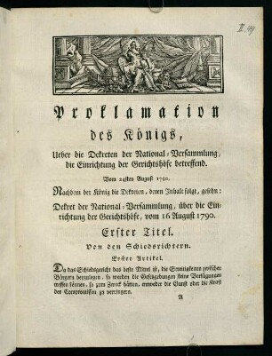 1-28, Proklamation des Königs...