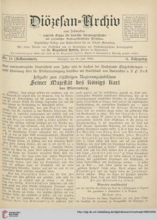 6: Eine württembergische Staatsschrift vom Jahre 1815 in Sachen der Reichslande Elsaß-Lothringen, [2] : Festgabe zum 25jährigen Regierungsjubiläum Sr. Majestät des Königs Karl von Württemberg