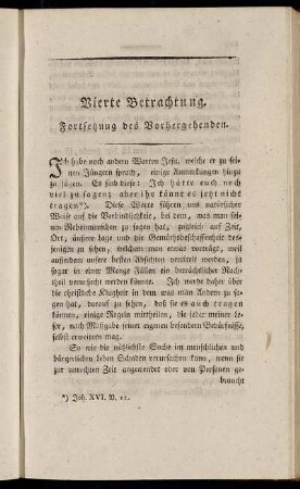 Vierte Betrachtung. Fortsetzung des Vorhergehenden.