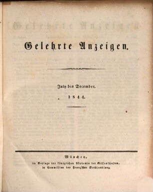 Gelehrte Anzeigen. 19. 1844