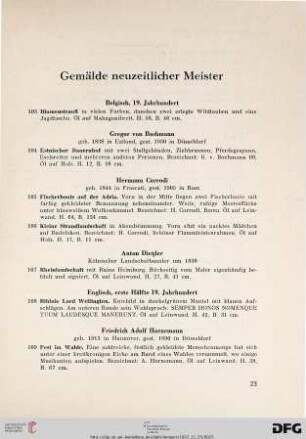 Gemälde neuzeitlicher Meister (Nr. 103-145)