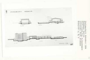 Funkhaus, Berlin-Mitte (Diplomarbeit bei Bernhard Hermkes): Schnitte 1:200