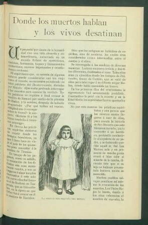 Donde los muertos hablan y los vivos destinan