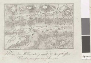 Plan der Höllensteig und der angelegten Verschanzungen im Jahr 1815