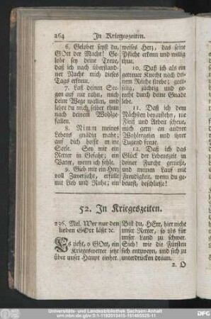 52. In Kriegeszeiten.