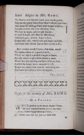 Elegies on Mrs. Rowe