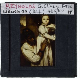 Reynold, George Clive und seine Familie mit indischem Hausmädchen : Detail