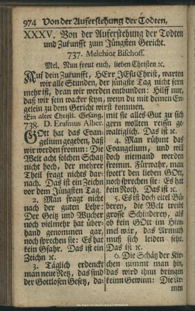 XXXV. Von der Auferstehung der Todten und Zukunfft zum Jüngsten Gericht