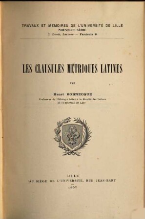 Les clausules métriques latines