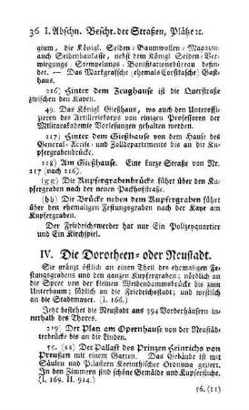 IV. Die Dorotheen- oder Neustadt