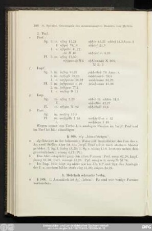 3. Mehrfach schwache Verba. § 169.