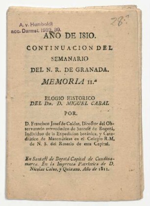 Elogio historico del Dr. D. Miguel Cabal.