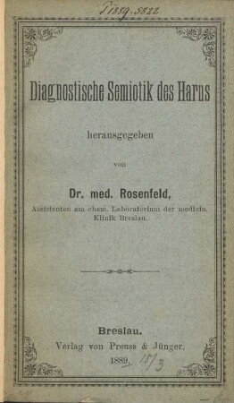 Diagnostische Semiotik des Harns