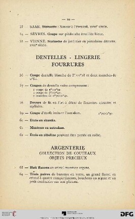 Argenterie - Collection de Couteaux - Objets précieux (Nr. 63-80)