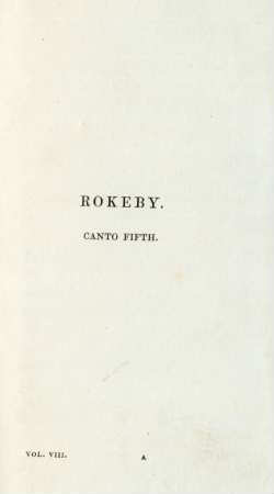 Rokeby. Canto Fifth