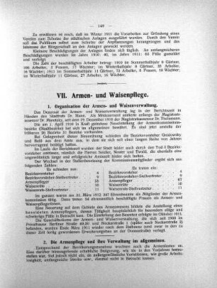 VII. Armen- und Waisenpflege