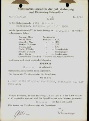 Saum, Otto